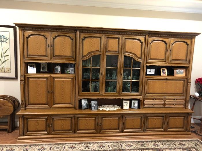 Italian wall unit (shrunk) with beautiful craftsmanship. Brought back from Italy in the early 80's. Must see to believe.