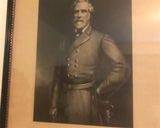 framed Robert E Lee print
