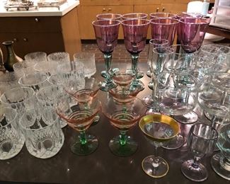 More specialty glassware ... cocktail, wine, liquor, etc.