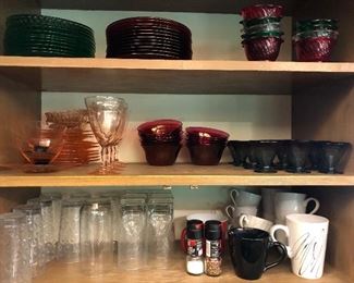 More glassware, including both formal and daily use.