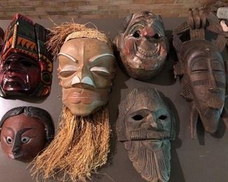 Collection of masks from various countries.