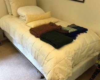 Single bed includes frame, mattress and box.