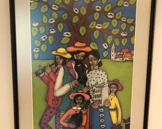 “The Musicians” print signed and numbered by artist Alke Sommer.