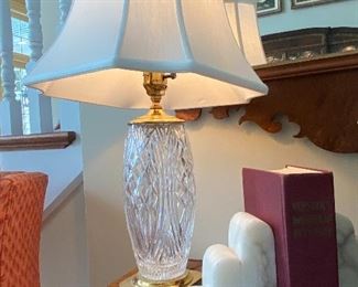 CRYSTAL AND BRASS LAMPS