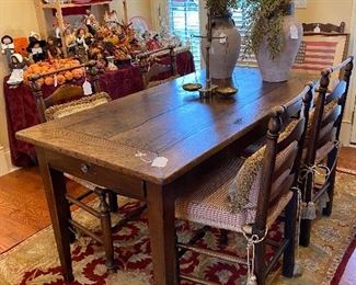 RUSTIC TABLE AND CHAIRS