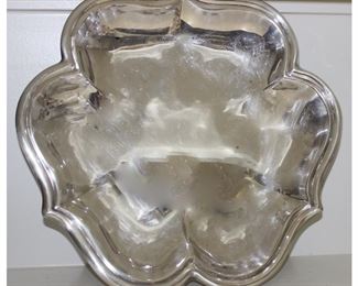 Large silver plate serving dish