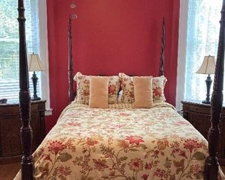 Queen Rice Bed ~ Sterns & Foster Mattress set.                            I have a total of 4 sets of Sterns & Foster mattress and springs. $380 set and available now. These are 4 yrs.old and in like new condition.