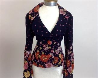 Elevenses Flowered Corduroy Jacket. 