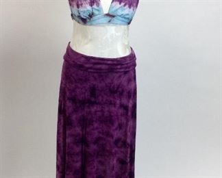 Lucky Brand Swimsuit Tie Dye with Matching Long Skirt. 