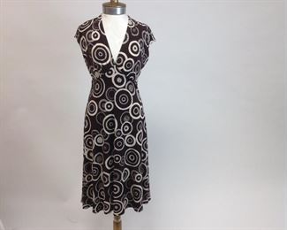 Maggy L Brown Geometric Print Dress 