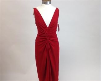 Jackie Rogers 100% Silk Red Cocktail Dress ( NWT) 