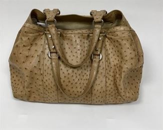 Donna Karan Collection Ostrich Handbag 
