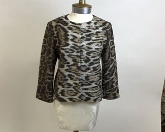 Ann Taylor Leopard Wool Jacket 
