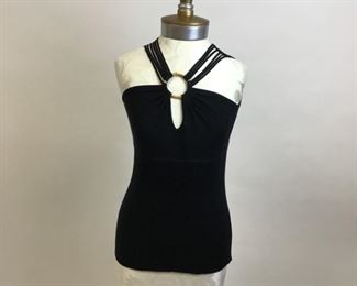 Tracy M Black Cinched Tank Top (NWT) 
