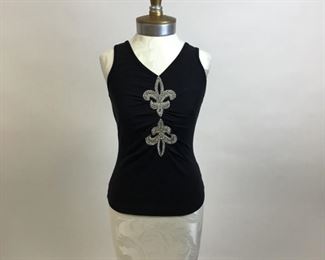 Sky Black Tank with Fleur De Lis (NWT)