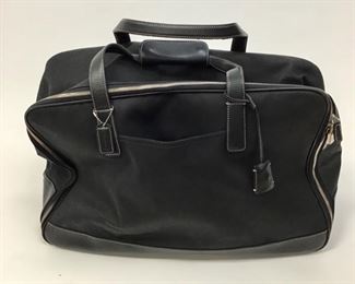 Coach Black Fine Canvas and Leather Luggage 