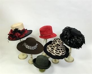 Assorted Hats by Kathleen Balbona, Headworks of England, Anne Moore for Oprah,  and Anthony Maxwell