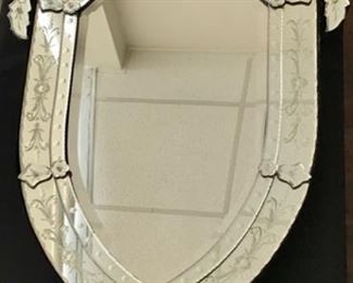 Etched Heraldic Crest Mirror 27”x 55”