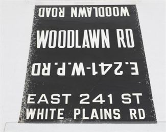 New York subway destination signs.