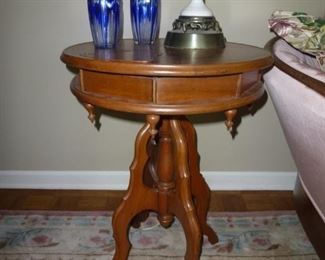 Antique sewing swivel table