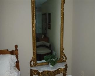 Gold framed pier mirror