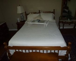 Ethan Allen double bed, end table , and dresser