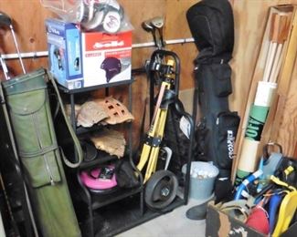 Gold, baseball, diving equipment