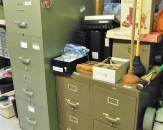Metal file cabinets