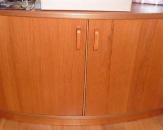 Teak media console