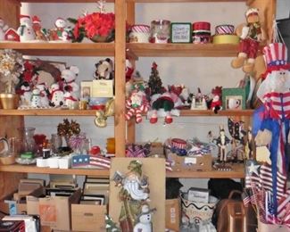 Christmas and Fourth of July decor