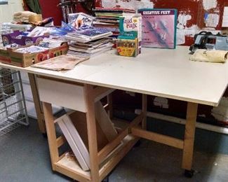 Sewing (cutting) drop leaf table.
