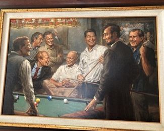 Fabulous pool room art!