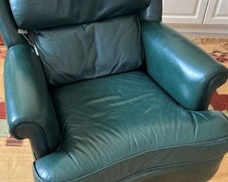 Green leather chair
