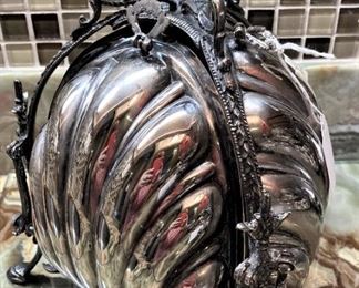 Vintage silverplate biscuit/cookie barrel