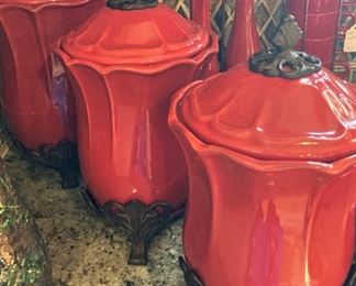Red canister set