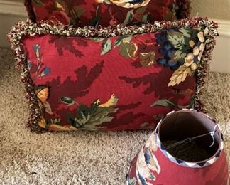 Pillow and lamp shade to match