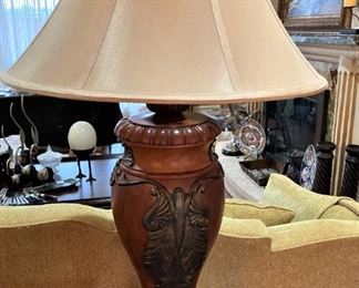 One of two matching lamps