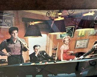 Fun pool room art. Can you name the 4 players?)