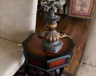 Small side table and lamp