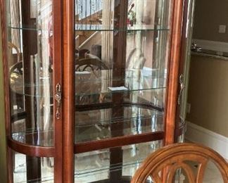 Pulaski curved china cupboard