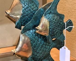 Gold & turquoise toned fish