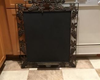 Wrought iron with grapes chalkboard, was $35, SALE $12