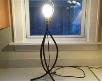 Black wrought iron table lamp, was $20, SALE $8