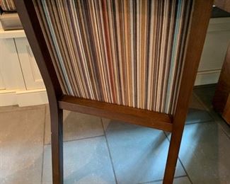 7. Set of 4 Custom Grey Leather Side Chairs  (18" x 20" x 32")