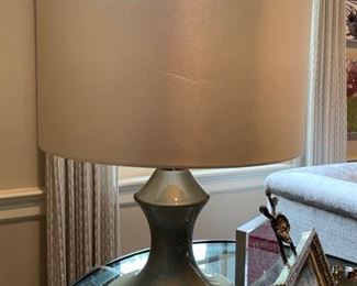 14. Hand Blown Glass Lamp (22")