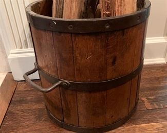 28. Vintage Wood Bucket (13" x 14")