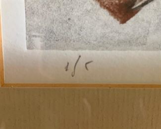 33. Lithograph 1/5 Signed Whitneys (11" x 14")