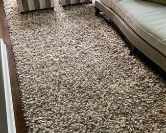 42. Custom Hand Knotted Shag Wool Pile Rug (15" x 6'6") 