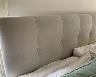 45. Tufted Upholstered King Bed (55"h)                                         51. Velvet Custom Bedding