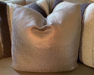 71. Silver Metallic Down Pillow (19" x 19")